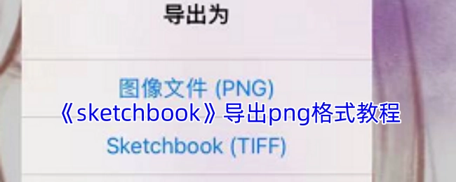 《sketchbook》导出png格式的详细步骤指南