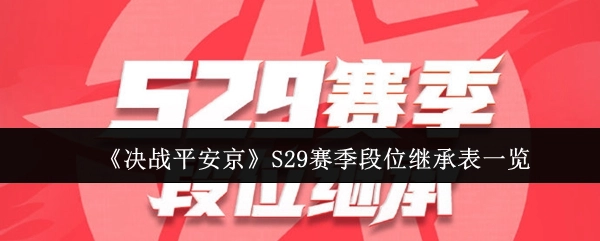 《决战平安京》S29赛季段位继承规则表全览