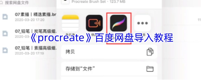 如何把文件导入《procreate》？百度网盘操作教程