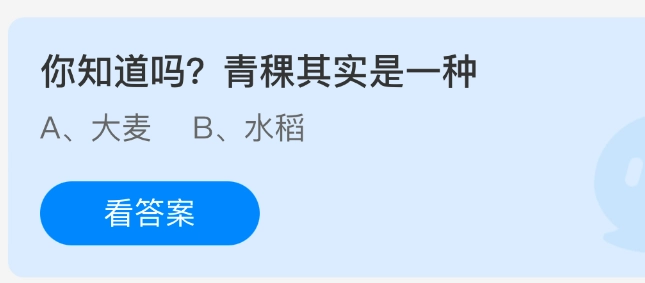 你了解吗？青稞实际上是一种