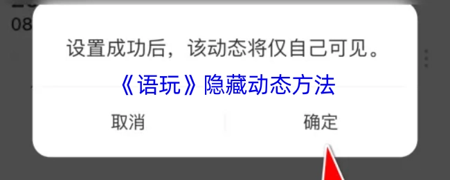 《语玩》隐藏动态的操作方法