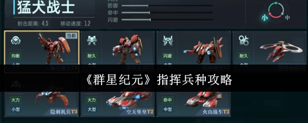 《群星纪元》指挥类兵种玩法指南