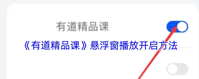 如何开启《有道精品课》的悬浮窗播放功能
