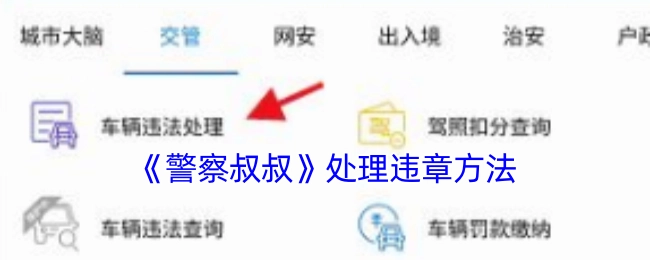 《警察叔叔》里处理交通违章的方式