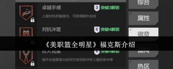 《美职篮全明星赛》关于福克斯的介绍