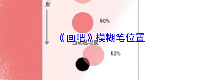 《画吧》里模糊笔的摆放位置