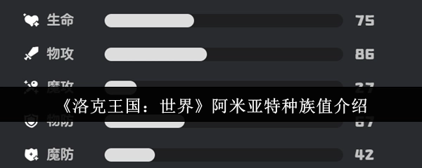 《洛克王国：世界》中阿米亚特种族值相关介绍