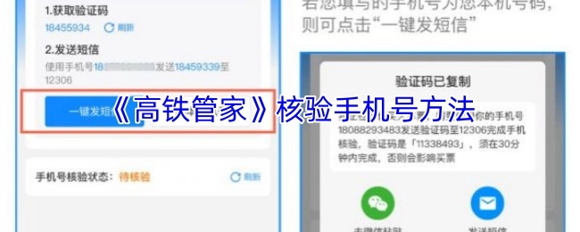 《高铁管家》中手机号的核验方法