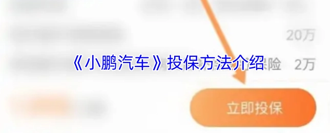 小鹏汽车投保指南