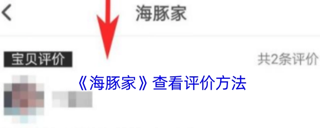 查看《海豚家》评价的方法