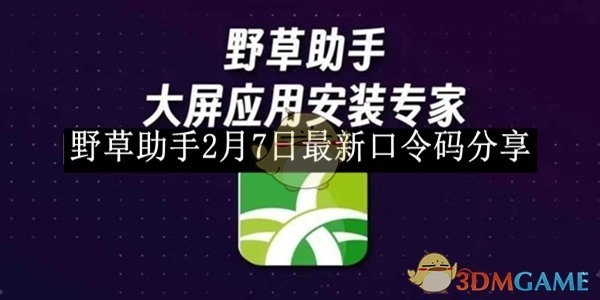 2月7日《野草助手》最新口令码分享