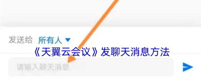 《天翼云会议》发送聊天消息的方式