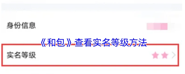 查看《和包》实名等级的方法