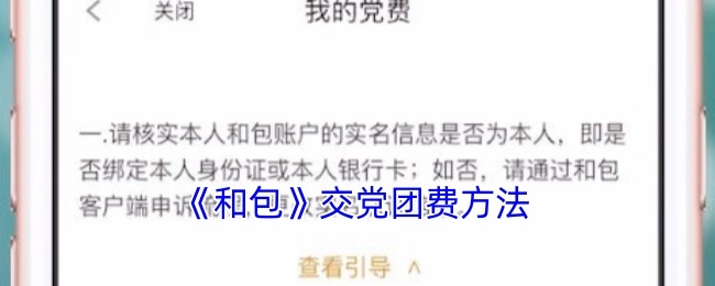 《和包》上缴党团费的方式