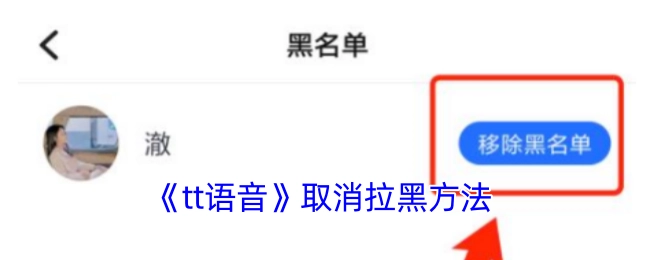 《tt语音》解除拉黑的办法