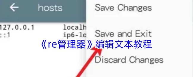 《RE管理器》文本编辑教程