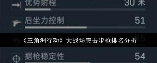 《三角洲行动》大战场突击步枪的排名情况剖析