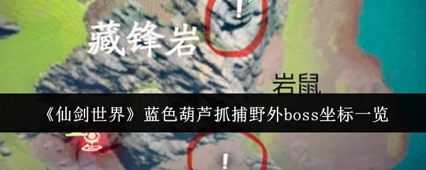 《仙剑世界》中蓝色葫芦用于抓捕野外boss的坐标全览