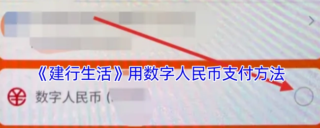 《建行生活》里数字人民币的支付方式