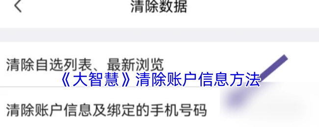 《大智慧》软件清除账户信息的具体方法