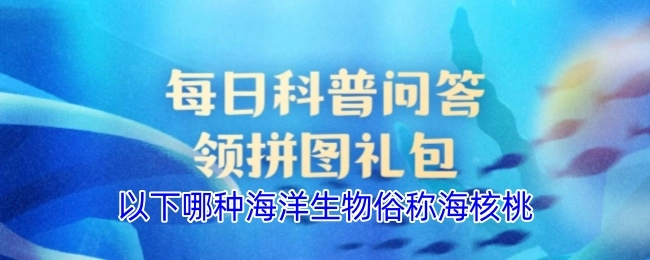 以下哪种海洋生物的俗称为海核桃？