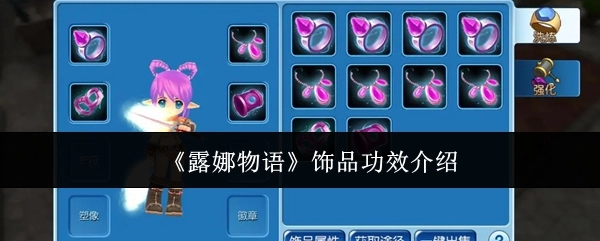 《露娜物语》饰品作用说明