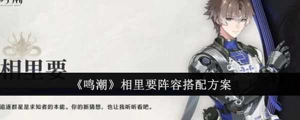 求《鸣潮》相里角色的阵容搭配方案