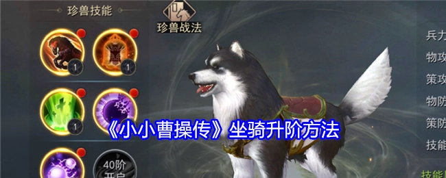 《小小曹操传》中坐骑升阶的方式