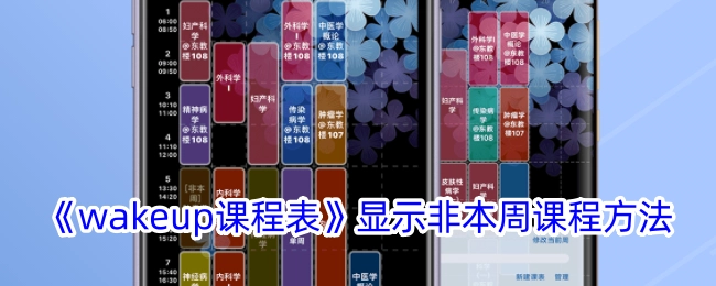 《wakeup课程表》呈现非本周课程的方式