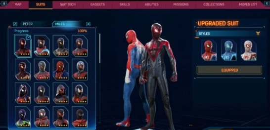 《漫威蜘蛛侠2》金色装备风格解锁完美二周目存档 (1)