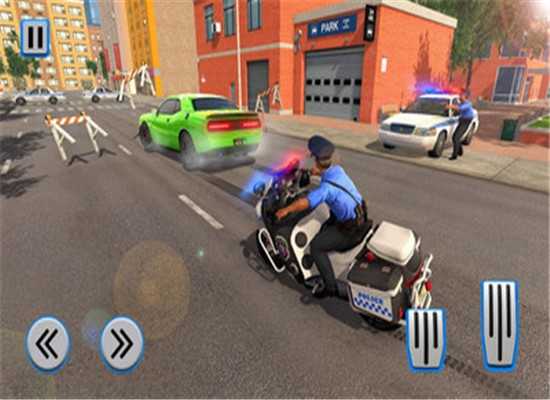 美国警察摩托追逐战(US Police Bike Gangster Chase Crime Shooting Game)截图0