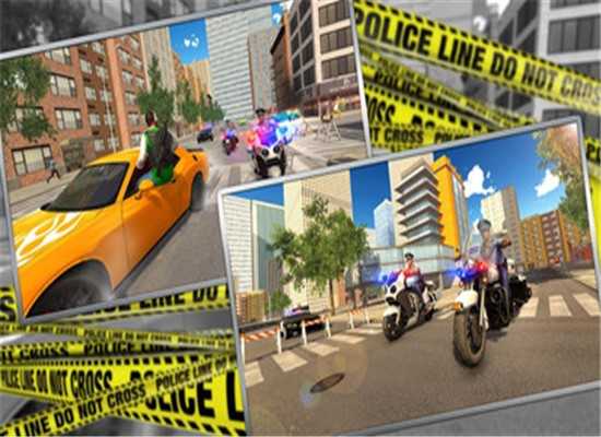 美国警察摩托追逐战(US Police Bike Gangster Chase Crime Shooting Game)截图1