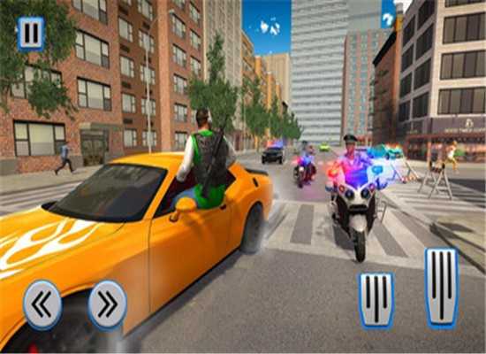 美国警察摩托追逐战(US Police Bike Gangster Chase Crime Shooting Game)截图2