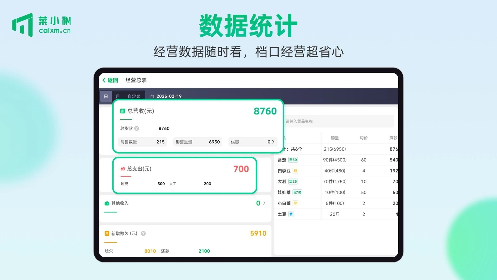 菜小秘平板端