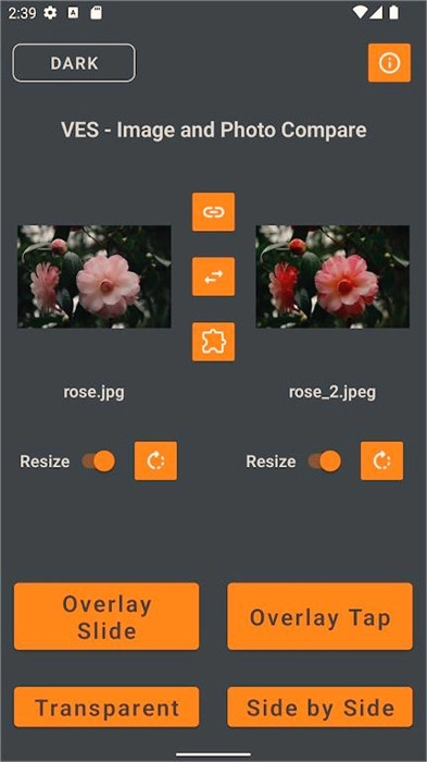 VES图像和照片进行比较