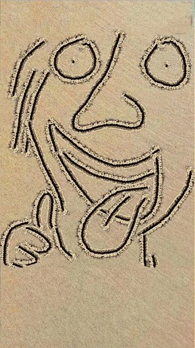 沙滩涂鸦画(1)