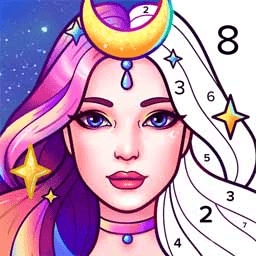 数字填色五彩涂鸦世界