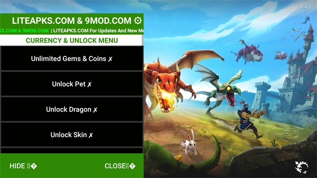 饥饿龙国际服菜单版图1