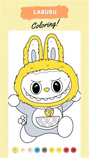 拉布布数字填色最新版