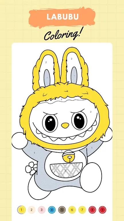 拉布布数字填色图2