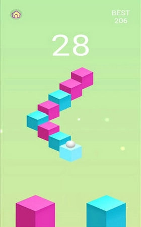 粉蓝跳跳球游戏