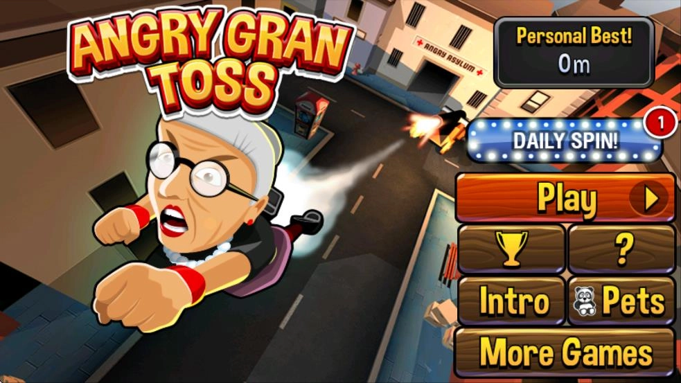 愤怒的老奶奶向前冲