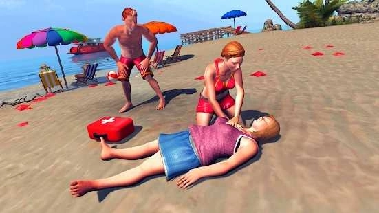 海滩救援游戏紧急救生员小队(Beach Rescue Game)(1)