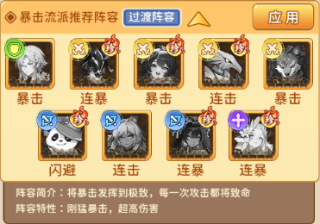 暴击流派推荐阵容