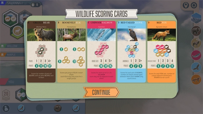 卡斯卡迪亚桌游(Cascadia)图1