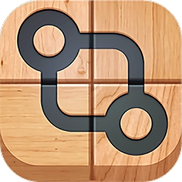 连接木质拼图游戏