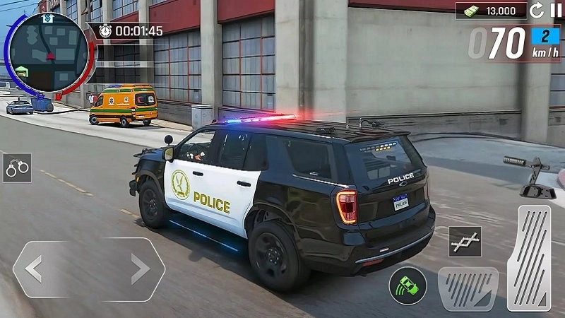 美式警车追捕3d游戏
