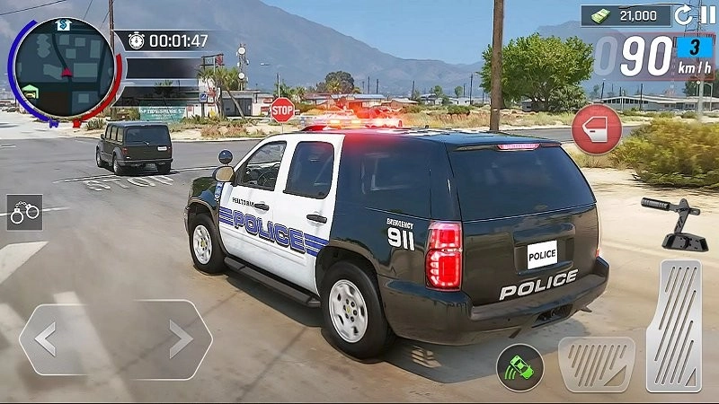 美式警车追捕3d游戏