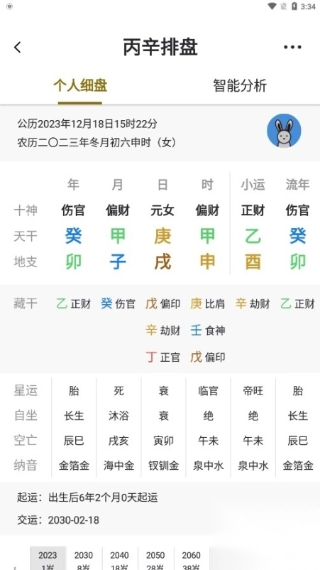 丙辛排盘