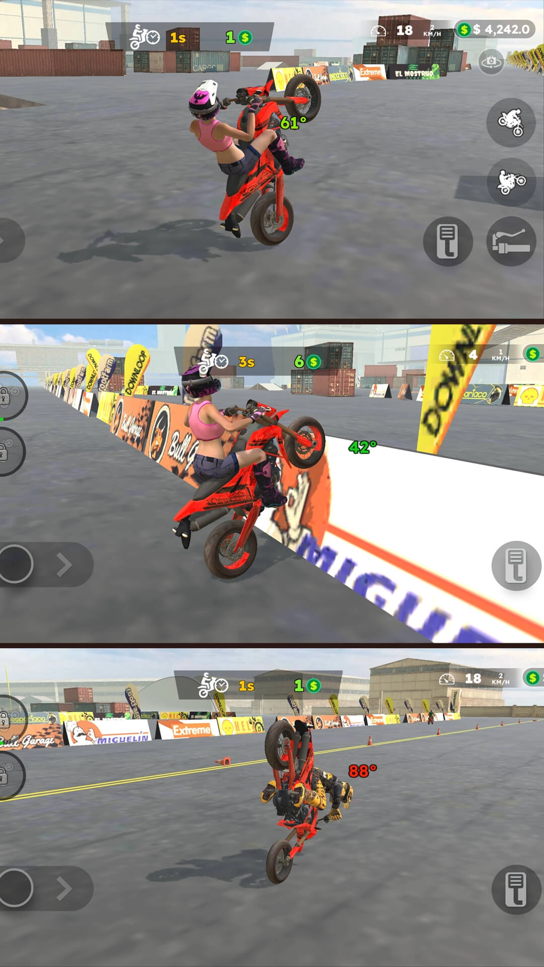 摩托前轮离地3D